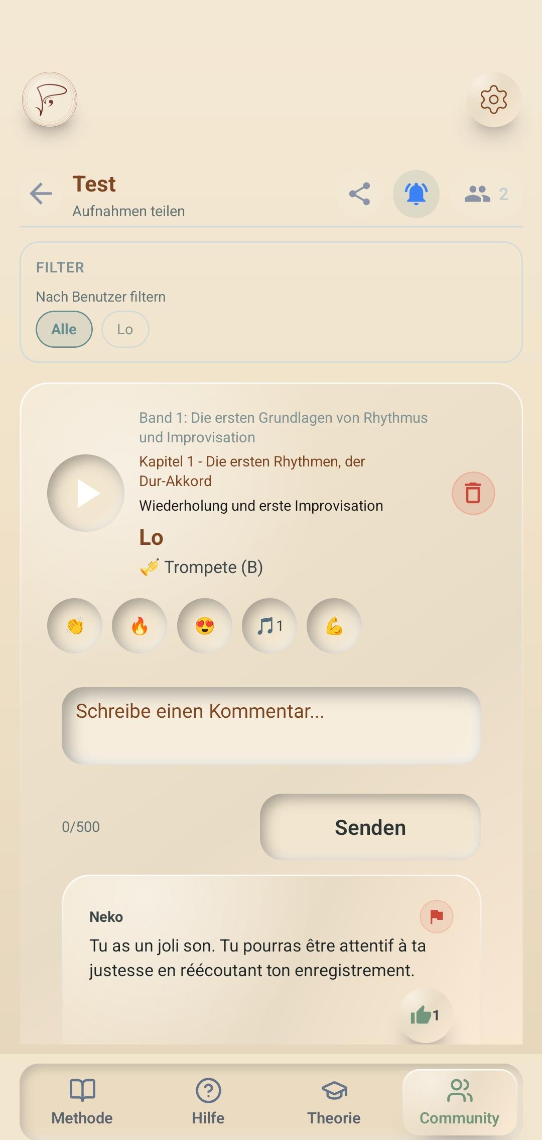 Pulse-Übung — Gruppe erstellen