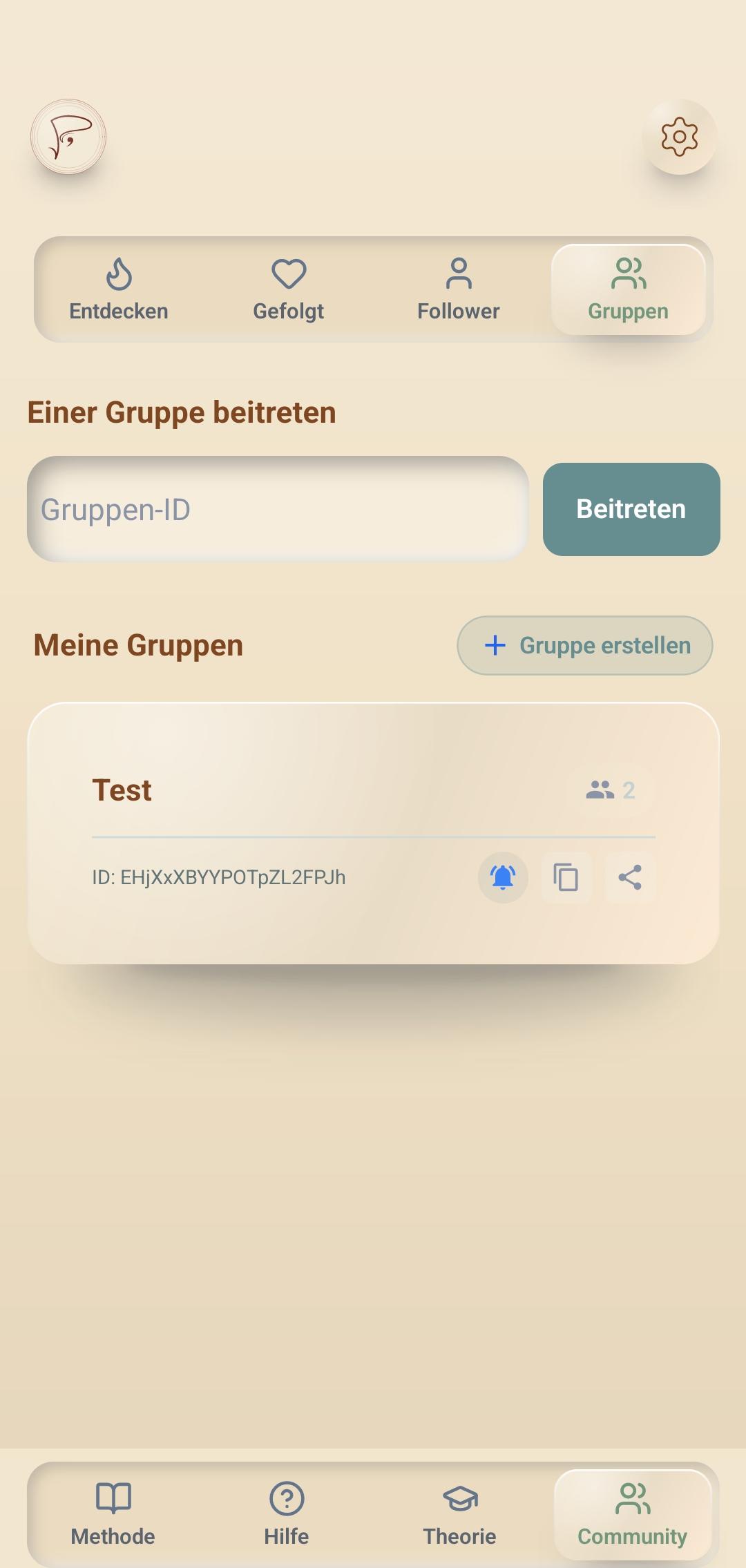Pulse-Übung — Gruppenliste