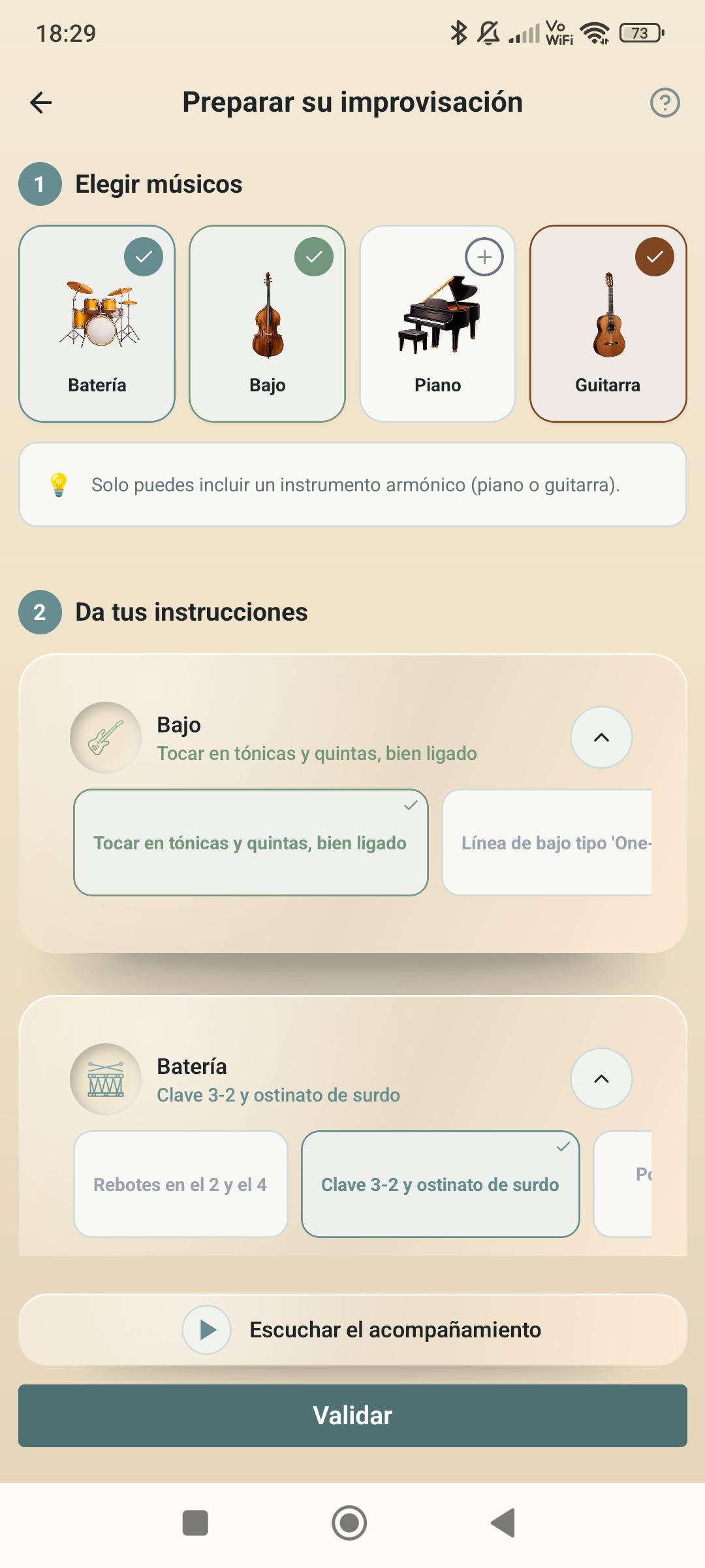 Ejercicio de pulso: configuración de grupo