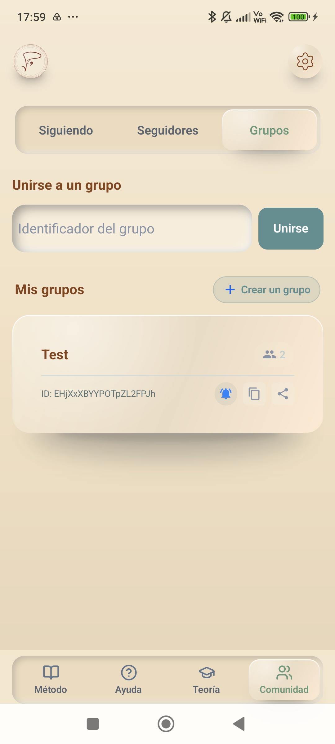 Ejercicio Pulse — Lista de grupos