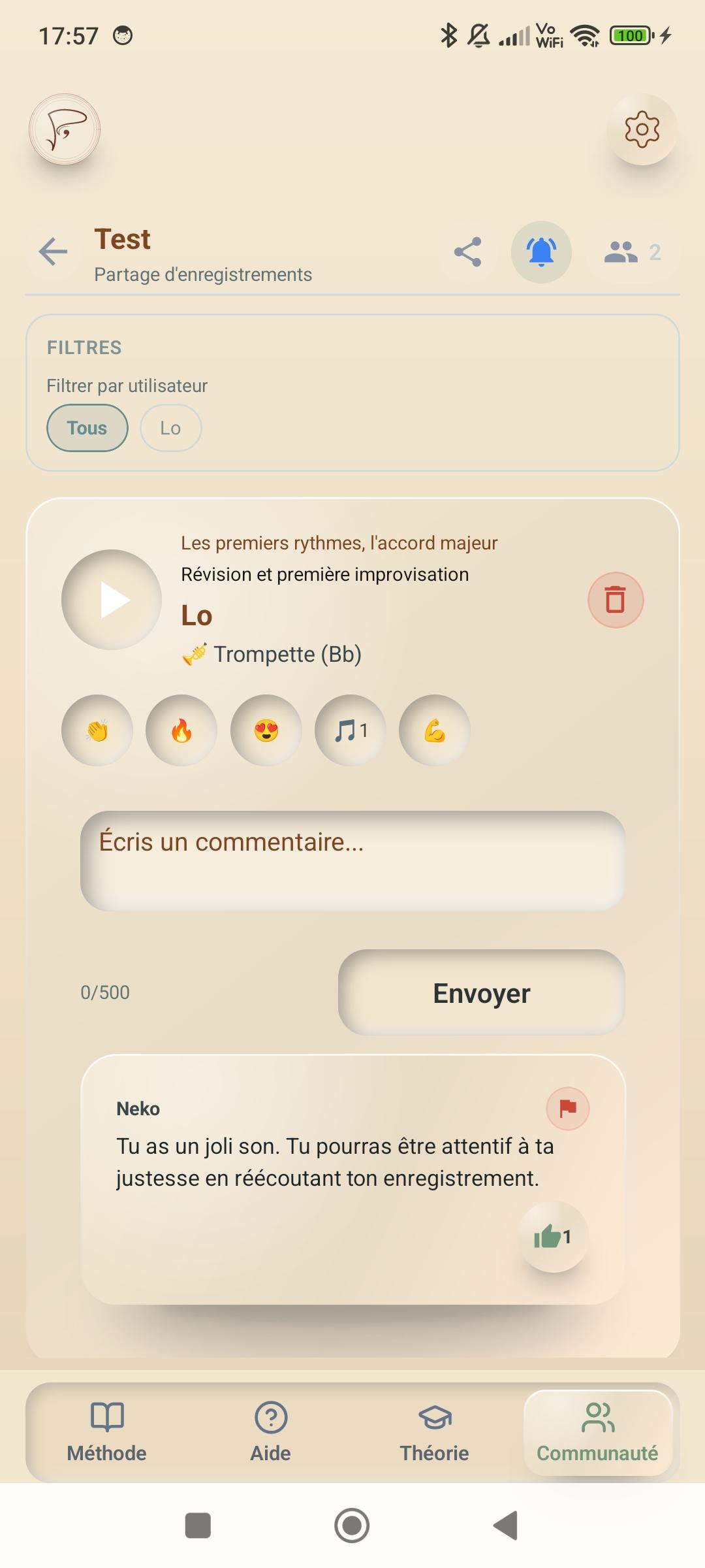 Exercice Pulse — Création de groupe