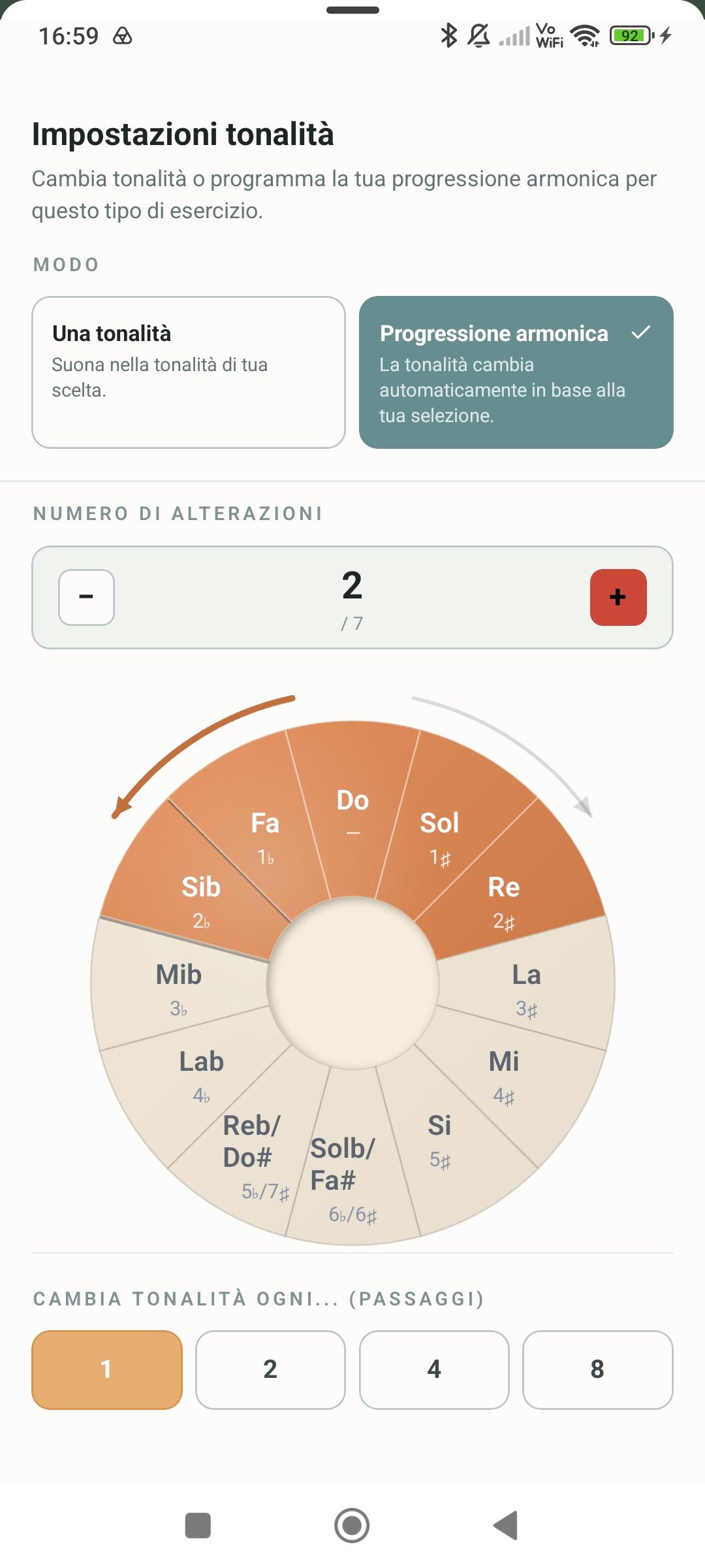 Esercizio Pulse: modifiche automatiche del tonalità