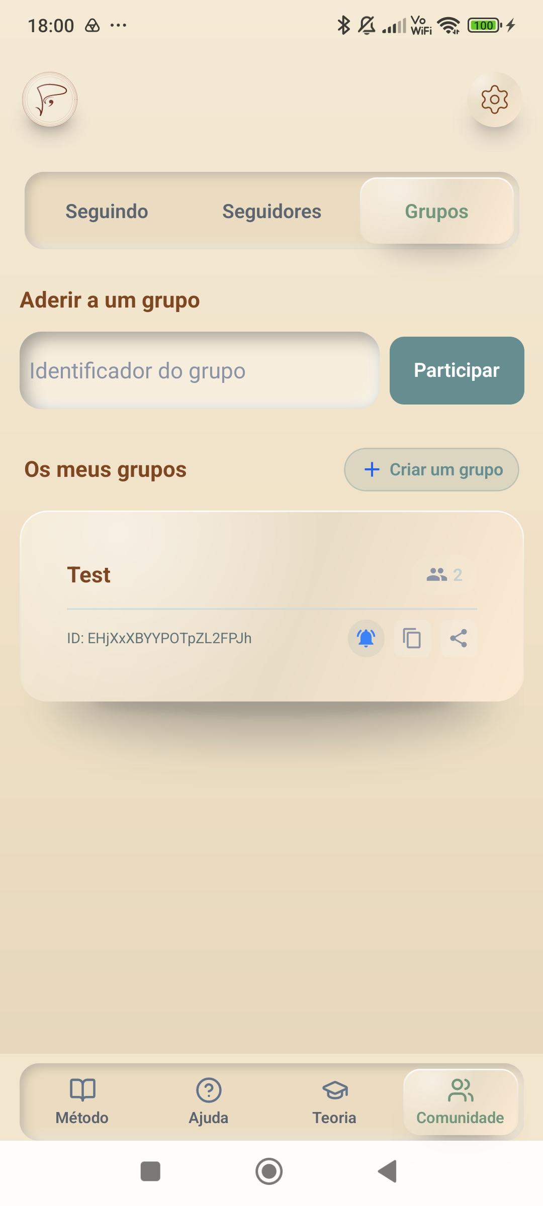 Exercício Pulse — Lista de grupos